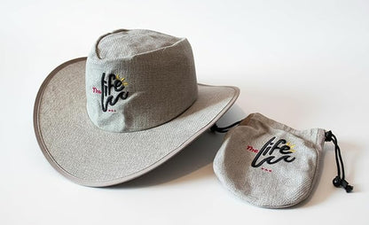 The Life Western Cowboy Hat, Sand Color, with Travel Storage Bag