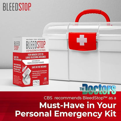 BleedStop First Aid Bleeding Control Powder – Rapid Blood Clotting for Serious Wounds & Nosebleeds, 150 g – Safe for Blood Thinner Patients