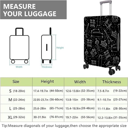 Travel Luggage Cover Suitcase Protector Fits 18-32 Inch Wheel Covers PatternedTravel Related Items Flower Luggage Protector Elastic XL