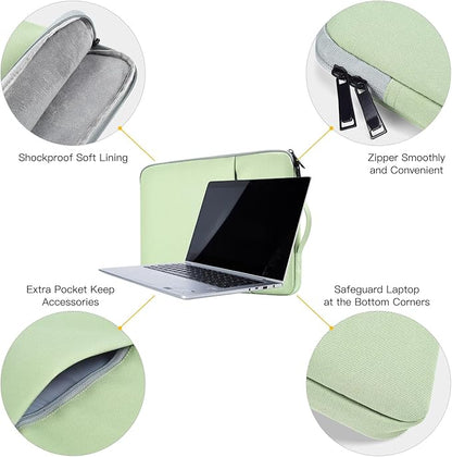 Laptop Sleeve Case 17 17.3 Inch with Handle Computer Bag Carrying Case for HP Pavilion 17/ Envy 17/ Dell/IdeaPad ThinkPad/LG Gram/MSI/ASUS Acer, Green