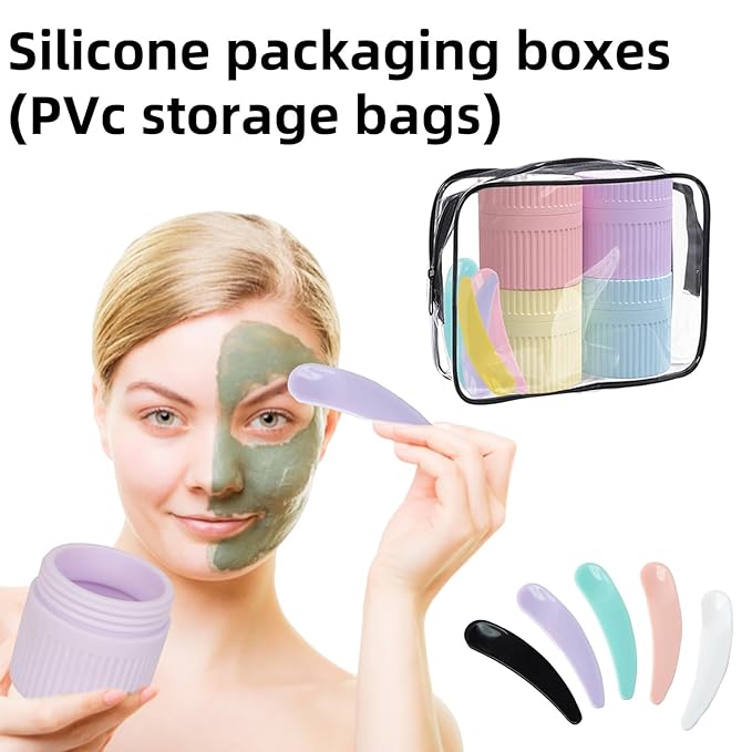 Pack of 4 Travel Bottles, Silicone Refillable Portable Container for Easy Transport in Luggage Bags and Carry Ons Travel Esse