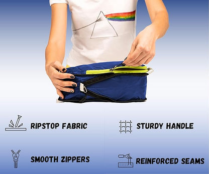 SUITEDNOMAD Ultralight Compression Packing Cubes Set, Suitcase and Backpack Travel Organizer Bags