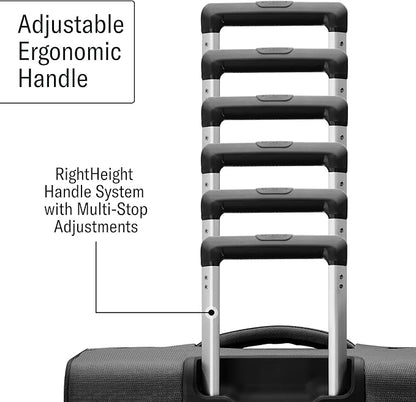 Samsonite UpLIFT Lightweight Large Checked Softside Luggage with Spinner Wheels - Expandable - Airline-Approved, Polyester Soft Suitcase for Ultra Light Travel - Black