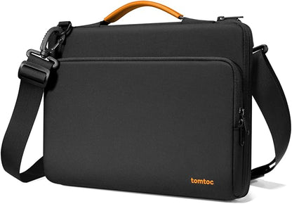 tomtoc 360 Protective Laptop Shoulder Bag for 15.6 Inch Lenovo IdeaPad Gaming 3, Acer Nitro 5 Gaming Laptop, ASUS 15.6-16 Inch ASUS Strix G16/G15, Dell XPS 17, Water-Resistant Accessory Carrying Case
