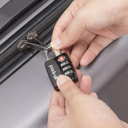pack all TSA Approved Luggage Lock, Inspection Indicator, Alloy Body, 3 Digit Combination Padlocks, Travel Lock for Suitcases & Bag, Travel Accessories