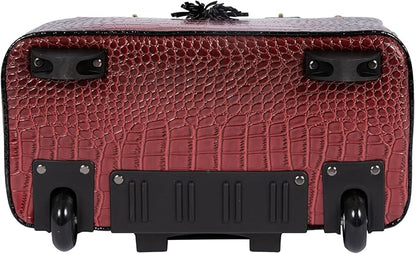 JKM & Company Rolling Laptop Bag for Women | Designer Wheeled Briefcase | Fits 13-17" Laptops | Office Travel Computer Case