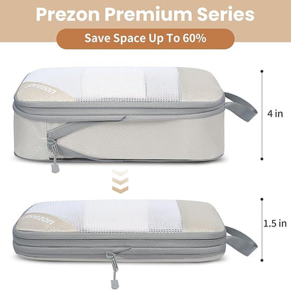 8 Set/6 Set/4 Set Compression Packing Cubes for Travel, Lightweight Vacation Travel Essentials, Travel Accessories for Suitcase Organizer Bags Set, Durable Luggage Organizer