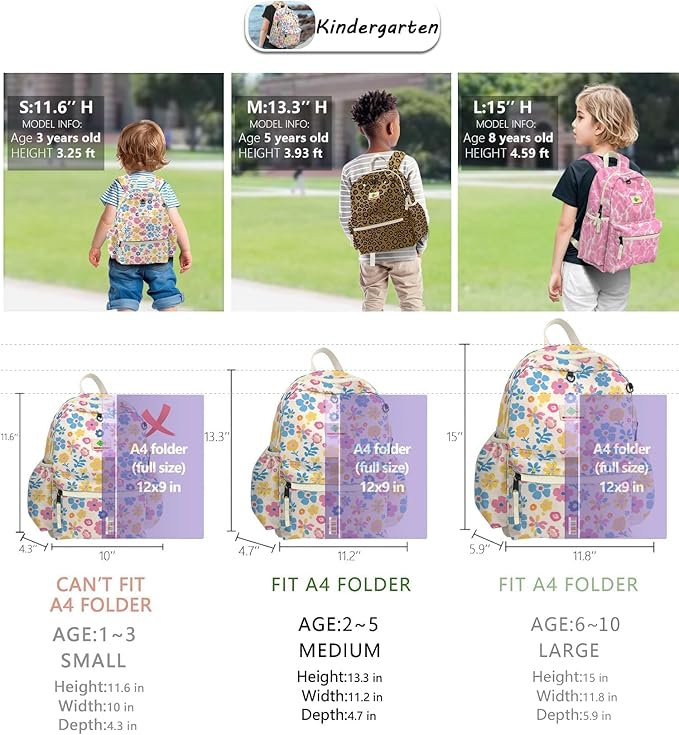 Toddler Backpack for Girls 2-5: Preschool Backpack for Boys Girls - Cute Kids Backpack for Boys