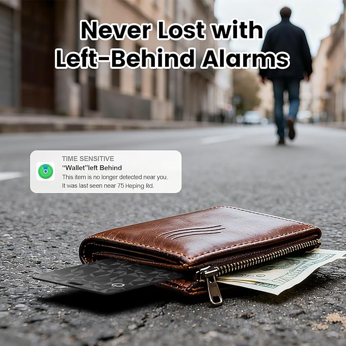 Wallet Tracker Card for Apple Find My(iOS Only) - PrielPaek Rechargeable Slim Card Finder, Long Battery Life, IP68 Waterproof and Dust Proof, Item Locator for Wallet, Luggage Tags, ID Card and More