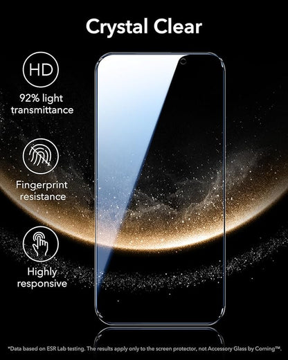 ESR Accessory Glass by Corning™ 3 Pack 9H+ Glass for iPhone 16/15 Privacy Screen Protector, Military Grade Shatterproof & Durable with UltraFit Tray