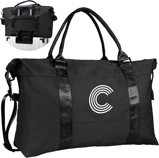 Birthday Gifts for Women,Initial Travel Duffel Bag, Sports Gym Bag, Personalized Weekender Bag，Overnight Bag for Women， Gifts for Women Mom Gifts Teacher Gifts (Letter C)