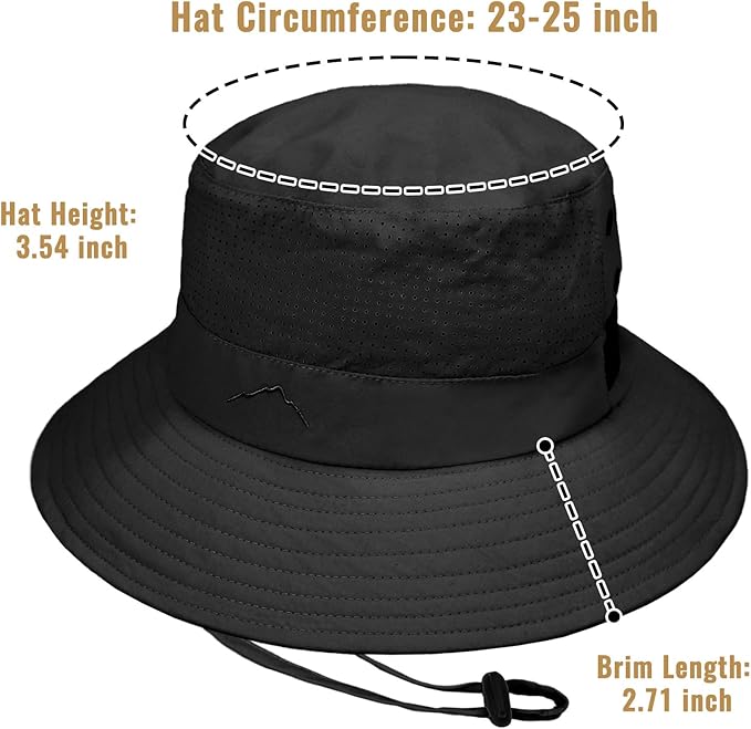 Sun Bucket Hat for Men Women Fishing Beach Safari Hats for Golf Hiking Hunting Outdoor UPF 50+