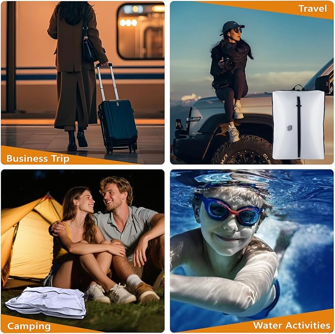 Dobaly 33L Professional Vacuum Bags for Travel with 55W Super Power Electric Pump, IP67 Reusable Vacuum Seal Bags for Clothing for Suitcases and Backpack Space Saver Bags for Travel (1PC+Pump)