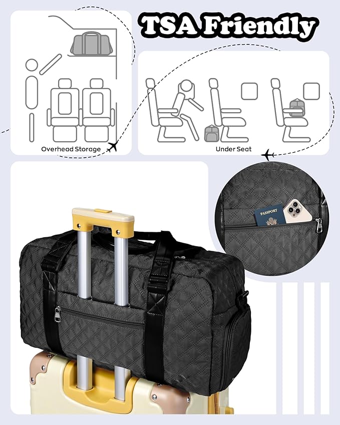 Kids Travel Duffel Bag, Personalized Weekender Bag with Shoes Compartment, Mothers Day Gifts, Girls Gifts for Kids Friends