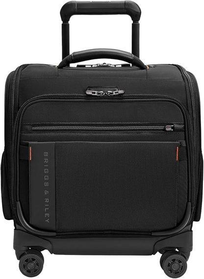 Briggs & Riley Cabin Spinner - Carry On Luggage for Travel, Suitcases with Wheels, Softside Rolling Bag for Men & Women, Fits Under Plane Seat, Telescoping Handle - ZDX Collection, Black