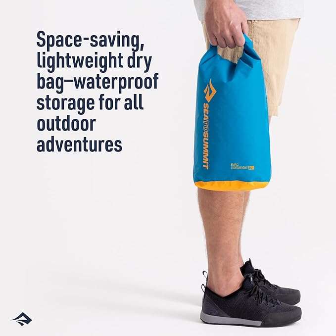 Sea to Summit eVac Dry Bag, Roll-Top Compression Sack, 20 Liter, Turkish Tile Blue
