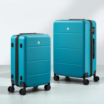 Hanke 2 Piece Hard Shell Luggage Sets with Spinner Wheels Carry On suitcase Set Checked Medium Luggage Lightweight Travel Luggage for Men Women(20/26 Inch, Caribbean Blue)