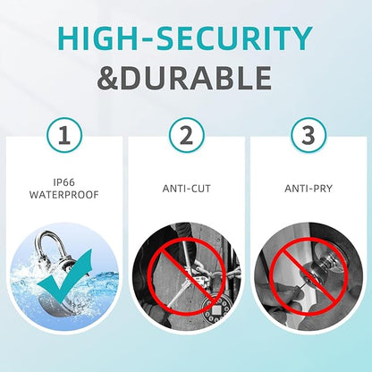 SFW Fingerprint Padlock,Bluetooth Pad Locks with Code, Water Resistant Smart Padlocks with Mobile App.Suitable for Gyms, Sports Facilities, Bicycles, Schools, Luggage and Lockers (Silver)