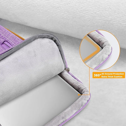 MOSISO 360 Protective Laptop Case 16 inch, 15-15.6 inch Laptop Sleeve Compatible with MacBook Pro 16, HP, Acer, Dell, Lenovo, ASUS, Side Open Carrying Case with 4 Zipper Pockets&Handle, Lilac