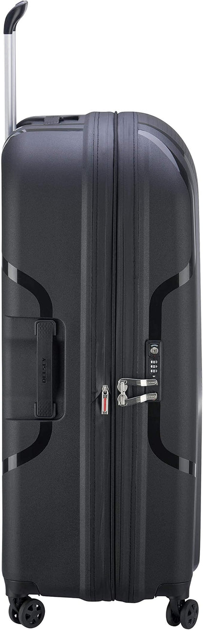 DELSEY PARIS Clavel Hardside Expandable Luggage with Spinner Wheels, Black, Checked-Large 30 Inch