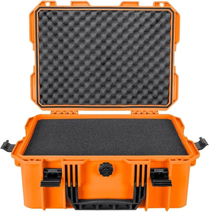 Eylar 18" Intact Series Hard Camera Case, Lightweight and Durable Stacker Design with Foam (Orange)