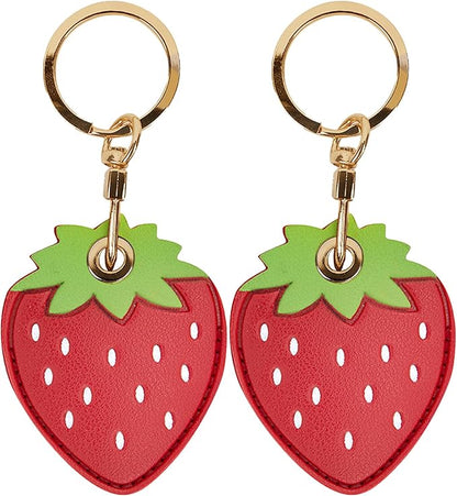 Leather Keychain Case Holder Compatible with Apple AirTag, GPS Airtag Keychain Finder Tracker with Key Ring, Anti-Scratch Protective Air Tag Cover