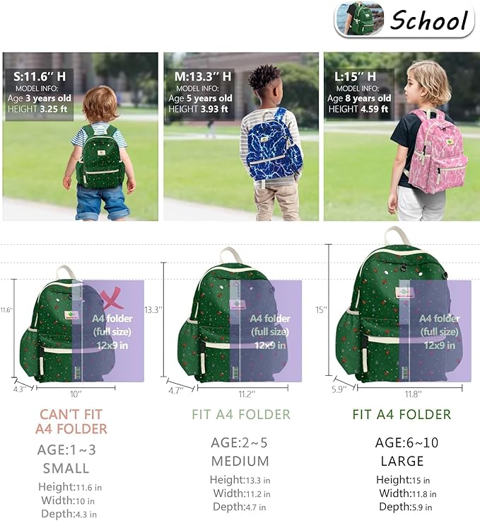 Kids Backpack for Boys Girls: Backpack 6-10 - Kindergarten Elementary School Bookbag for Girl