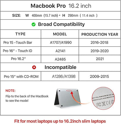 Top Grain Leather 16.2" Laptop Bag, Magnetic Snap Button Design & 3 Pockets, Compatible with MacBook Pro 16.2" A2485 M1 Max 15" Touch Bar A2141 A1707 Pro 16" Touch ID A1990, Coffee 16.2 Inch