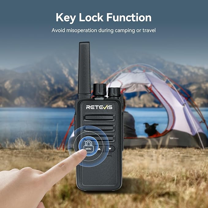 Retevis RT68B 2 Way Radio, Long Range Walkie Talkies for Adults, License Free, Heavy Duty, USB-C Charging, Two Way Radio for Hunting Camping Road Trip(2 Pack)