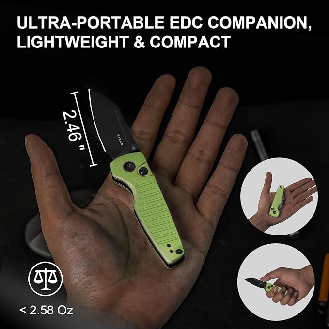 Kizer Parakeet EDC Pocket Knife, 2.46" Nitro-V Blade Folding Knife with Aluminum Handle, Thumb Stud Opener Small EDC Knives for Men Women Camping Hunting V2706A5