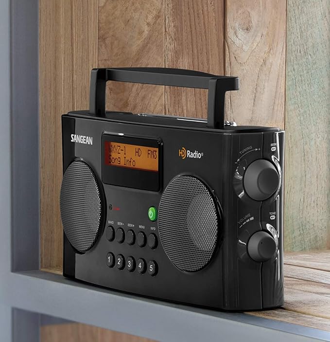 Sangean HDR-16 HD Radio/FM-Stereo/AM Portable Radio, Black