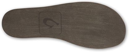 OLUKAI Moloa Slipper, Men's Premium Leather Slip-On Shoes, Soft Genuine Shearling Lining & Gel Insert, Drop-In Heel & All-Day Comfort