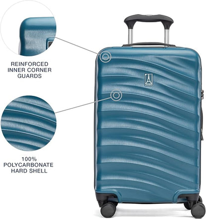 Travelpro Maxlite Air V2 Hardside Expandable Carry on Luggage, 8 Spinner Wheels, Lightweight Hard Shell Suitcase, TSA lock, Teal, Carry On 21-Inch