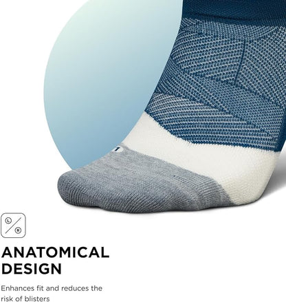 Feetures Elite Light Cushion No Show Tab Athletic Ankle Socks - Sport Sock with Targeted Compression