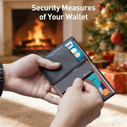 2025 [Apple MFi Certified] (iOS Only) Bluetooth Tracker Smart Card for Apple Find My iPhone Wallet GPS Tracker, 5-10 Years Staying Power, Keys Finder and Item Locator for Keys, Bags, Passport