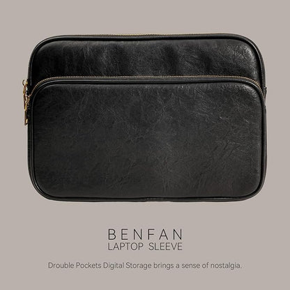 14 Inch Laptop Sleeve Bag - Compatible with MacBook Pro 14, MacBook Air 13, Surface Pro 9/X, Surface Laptop Studio - Black