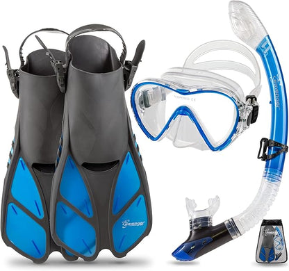 Seavenger Aviator Snorkeling Set with Gear Bag