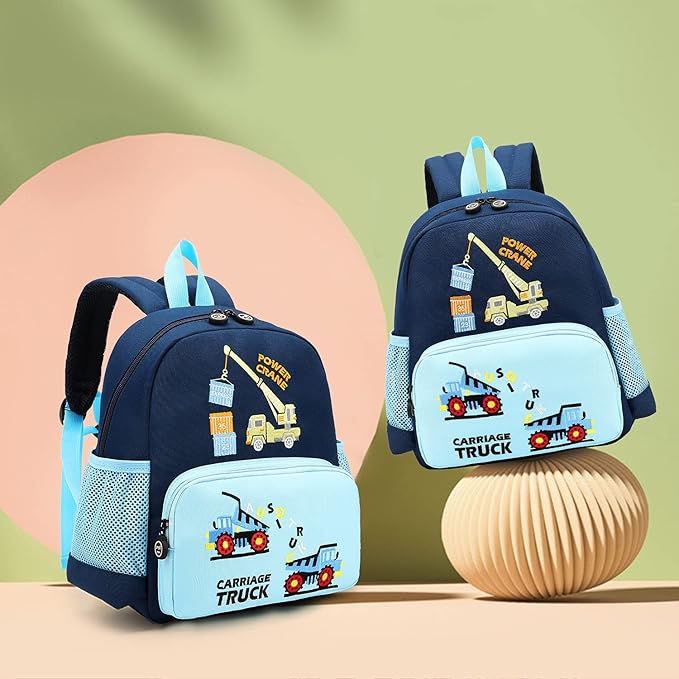 willikiva Cute Zoo Little 3d Backpack Kids Backpack for Boys and Girls Toddler Backpack Waterproof Preschool(Blue Hoist)