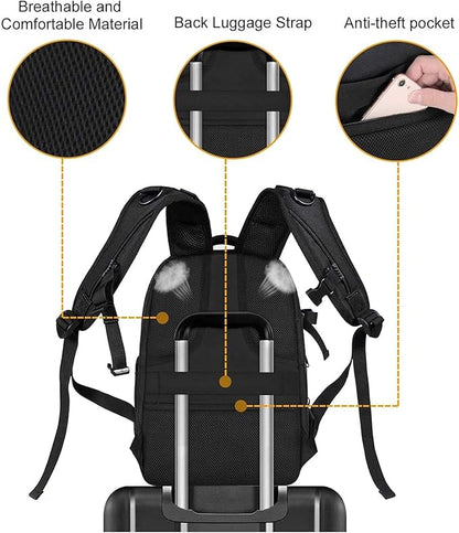 MOSISO Camera Backpack,DSLR/SLR/Mirrorless Photography Camera Bag Full Open Waterproof Hardshell Bag with Insert&Tripod Holder&Laptop Compartment Compatible with Canon/Nikon/Sony, Black