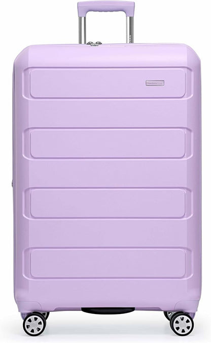 Traveler's Choice Pagosa Indestructible Hardshell Expandable Spinner Luggage, Lavender, 30-Inch Large