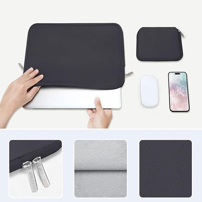 MOSISO Laptop Case 13.3 inch, 13-13.3 inch Laptop Sleeve Bag Compatible with MacBook Air/Pro 13/Pro 14 M5 M4 M3 M2 M1, HP Dell ASUS Lenovo, Neoprene Computer Sleeve Bag with Small Case, Space Gray