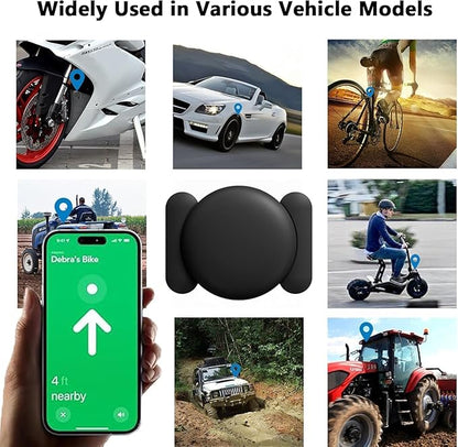 Mini GPS Tracker for Vehicles,Real Time Car Tracker Work with Apple Find My(iOS Only),No Subscription Global Coverage Car Locator with Magnetic Case (Black,1PCS)