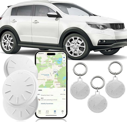 Air Tracker Tags-3 Pack, Item Tracker with Waterproof Case for Your Keys, Wallet etc, Luggage Tracker Works with Find My APP (iOS Only)