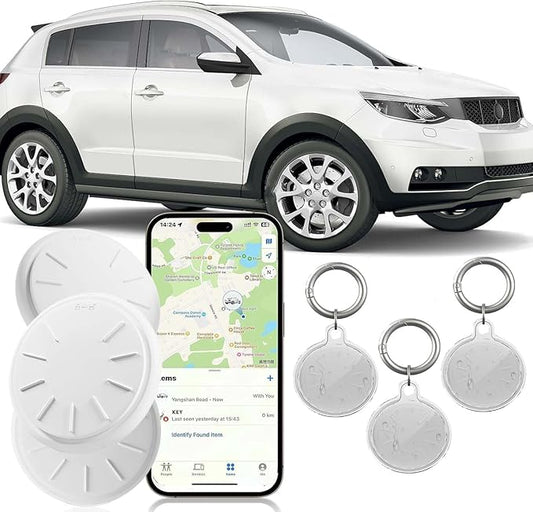 Air Tracker Tags-3 Pack, Item Tracker with Waterproof Case for Your Keys, Wallet etc, Luggage Tracker Works with Find My APP (iOS Only)
