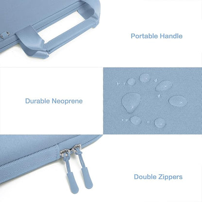MOSISO Laptop Case 13.3 inch, 13-13.3 inch Laptop Sleeve Bag Compatible with MacBook Air/Pro 13 / Pro 14, HP Dell ASUS, Neoprene Carrying Computer Bag with Handle&Detachable Small Case, Pastel Blue