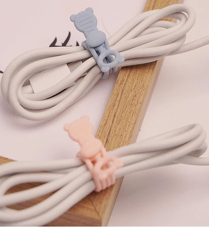 10 colors of silicone cable ties +10 data cable fixers, suitable for binding headphones, charging cables, curtains and umbrellas. It is a good gift for families, schools and offices