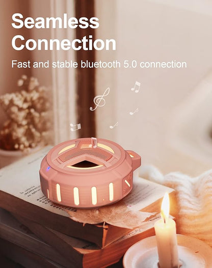 EBODA Bluetooth Shower Speaker, Waterproof Portable Wireless Speakers with Light, IP67 Floating, 2000mAh, Small Portable Speaker for Kayak, Beach, Pool Accessories, Gifts for Unisex
