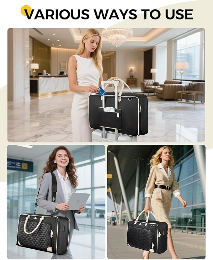 MATEIN Carry On Garment Bags for Airplanes, Travel Garment Bags for Women Up to 5 Suits with Aroma Pads & USB Port, Convertible Wrinkle Free Hanging Suit Carrier with Shoe Compartment Fit 15.6" Laptop