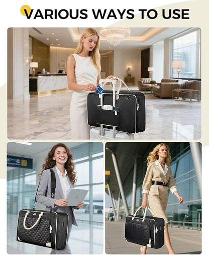 MATEIN Carry On Garment Bags for Airplanes, Travel Garment Bags for Women Up to 5 Suits with Aroma Pads & USB Port, Convertible Wrinkle Free Hanging Suit Carrier with Shoe Compartment Fit 15.6" Laptop