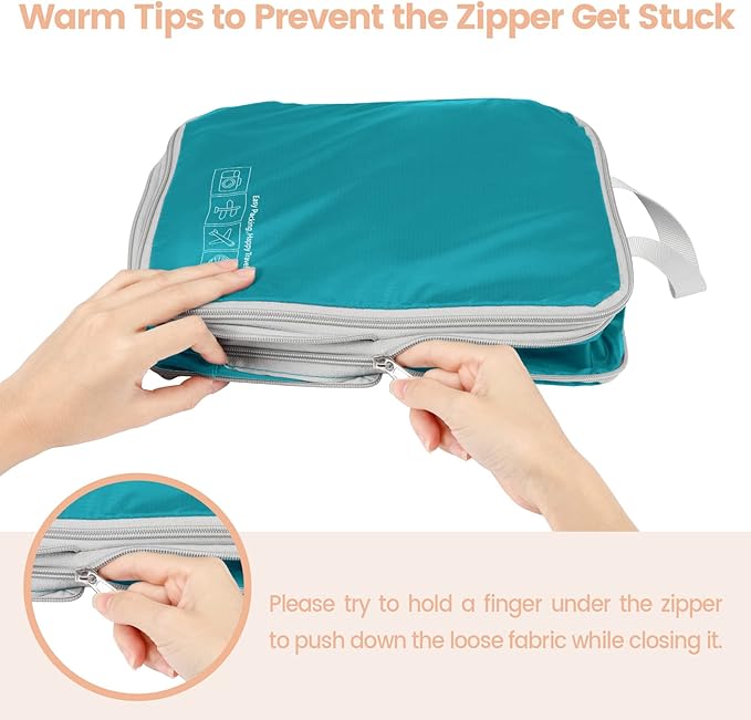 Cambond Compression Packing Cubes for Travel Women - Expandable Travel Bags Luggage Organizers Travel Essentials Compression Cubes for Travel Carry on Suitcases Organizer